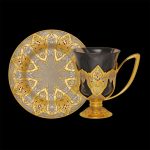 Arabic coffee set decorated with alpanites, spinel, corundum, gold