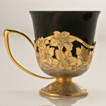Gold and Obsidian Mug
