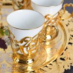 White Gold - Porcelain Coffee Set