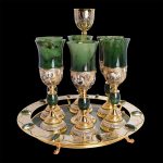 Luxurious precious jade wine set with gold
