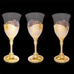 Handcrafted Gold Wine Glasses