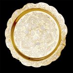 Handmade gold plate with exquisite decor