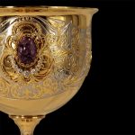 Gold goblet decorated with crystals
