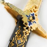 Golden crosshairs sabers. Handmade luxury saber