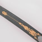 Damascus golden arabic sword blade
