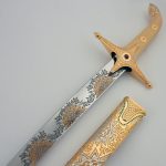Arabic sword made of stainless steel and wooden hilt