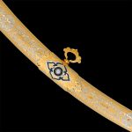 Gold scabbard saber with a ring for attaching to a strap