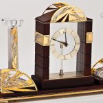 Wooden watch with a crystal candlestick - time and fire forever
