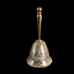 Engraved bell with gold plating