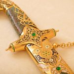 Beautifully decorated dagger handle