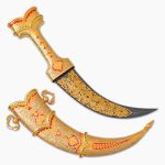 The jambiya dagger is made in our style with artistic painting and solid gilding