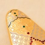 Zirconia inlay in gold plating