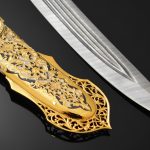 Damascus steel sword blade