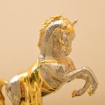 decorative brass horse figurine, handmade