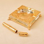 Golden ashtray and cigar case buy